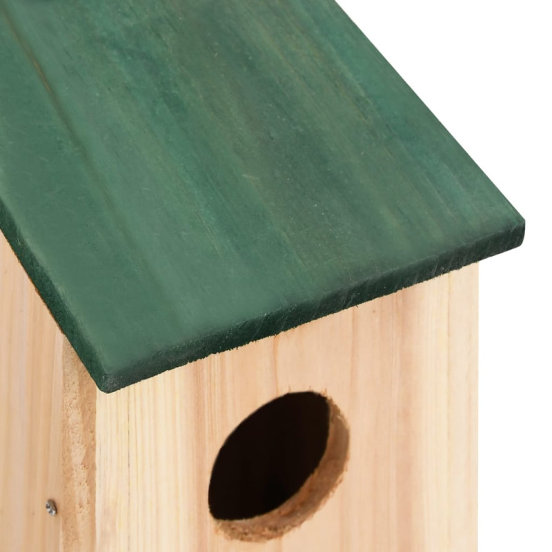 Produktbild för Fågelholkar 4 st trä 12x12x22 cm