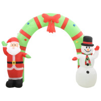 Produktbild för Uppblåsbar juldekoration jultomte & snögubbe LED 223 cm