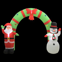 Produktbild för Uppblåsbar juldekoration jultomte & snögubbe LED 223 cm