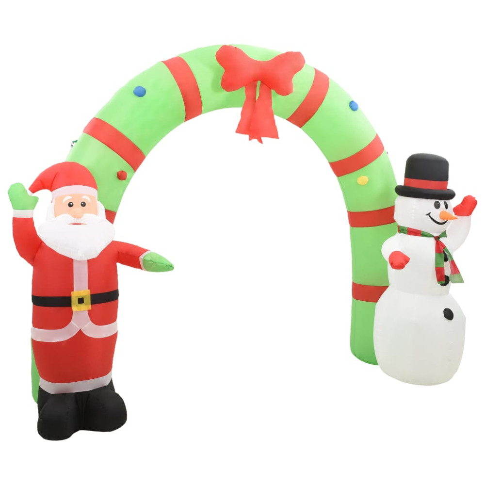Produktbild för Uppblåsbar juldekoration jultomte & snögubbe LED 223 cm