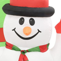 Produktbild för Uppblåsbar juldekoration jultomte & snögubbe LED 223 cm