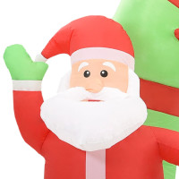 Produktbild för Uppblåsbar juldekoration jultomte & snögubbe LED 223 cm