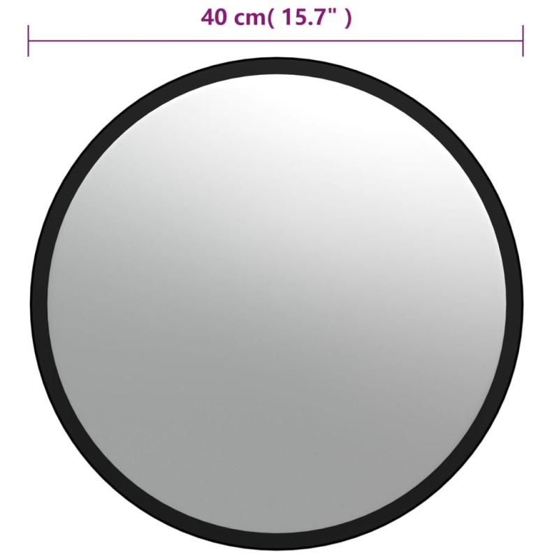 Produktbild för Konvex trafikspegel inomhusbruk svart Ø40 cm akryl