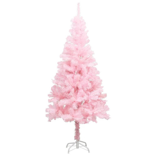 vidaXL Plastgran med fot rosa 120 cm PVC