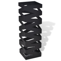 Produktbild för Paraplyställ 48,5 cm fyrkantig stål svart