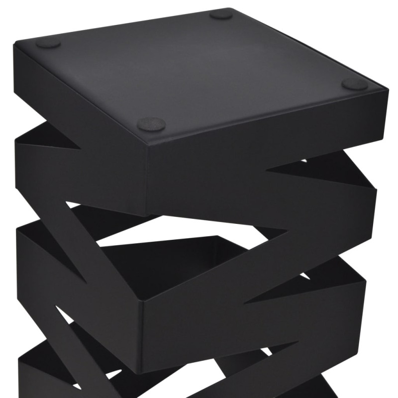 Produktbild för Paraplyställ 48,5 cm fyrkantig stål svart