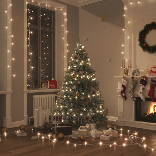 vidaXL Ljusslinga med 400 LED varmvit 40 m PVC