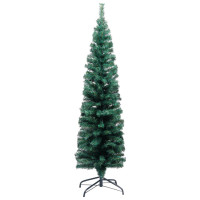 Produktbild för Smal plastgran med fot grön 120 cm PVC