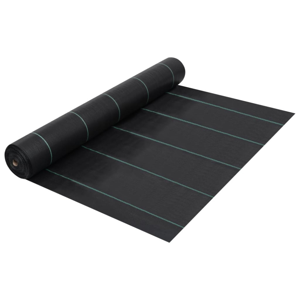 Produktbild för Ogräsmatta svart 2x50 m PP