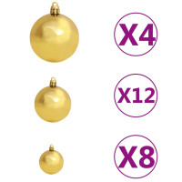 Produktbild för Julgranskulor 100 delar set 3/4/6 cm brun/brons/guld