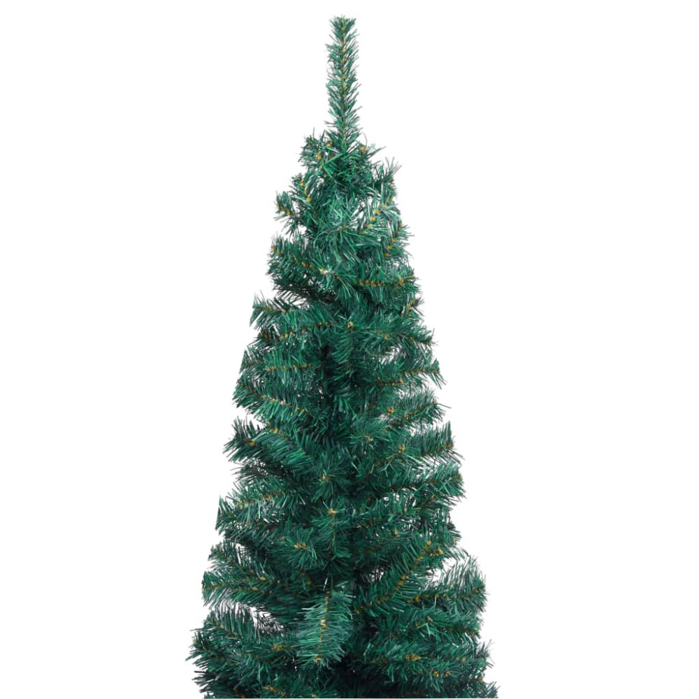 Produktbild för Smal plastgran med fot grön 180 cm PVC