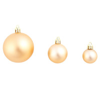 Produktbild för Julgranskulor 100 delar set 3/4/6 cm roséguld/guld