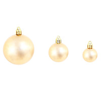 Produktbild för Julgranskulor 100 delar set 3/4/6 cm roséguld/guld