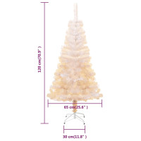 Produktbild för Plastgran med regnbågsskimrande grenar vit 120 cm PVC