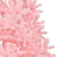 Produktbild för Halv plastgran med stativ rosa 240 cm PVC