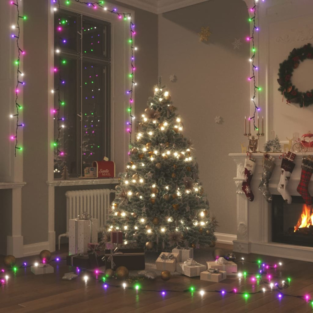 Produktbild för Ljusslinga med 1000 LED flerfärgad pastell 100 m PVC