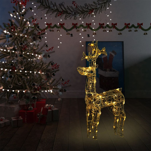 vidaXL Ren juldekoration 90 LED 60x16x100 cm akryl