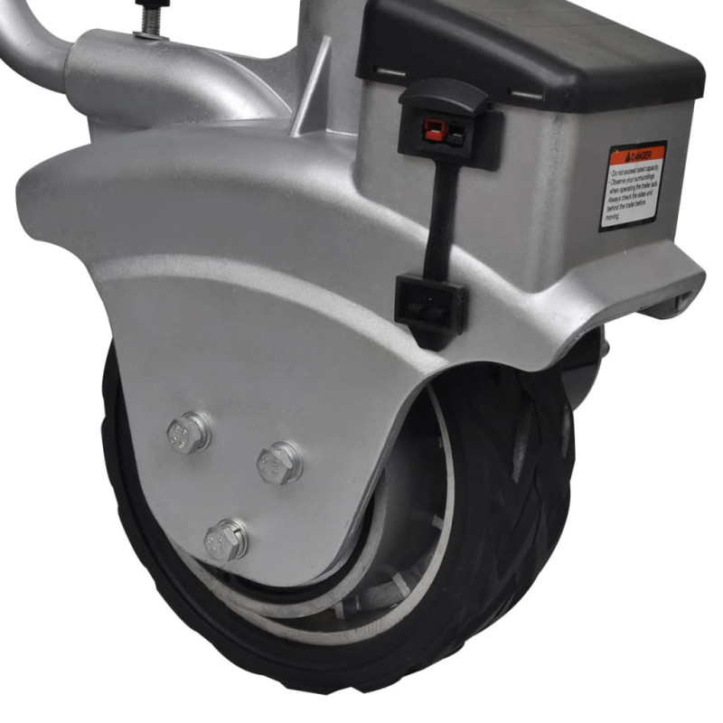 Produktbild för Motoriserat stödhjul trailer aluminium 12 V 350 W