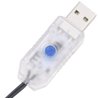 Produktbild för Ljusslinga med 300 LED blå 30 m PVC