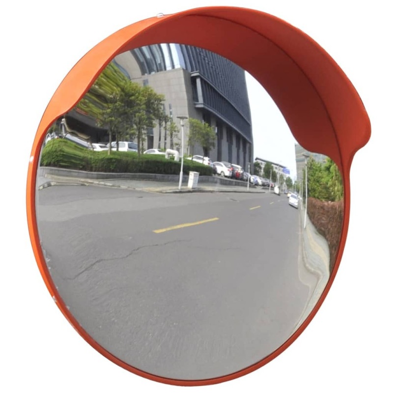 Produktbild för Konvex trafikspegel PC-Plast 45 cm utomhusbruk orange