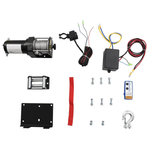 vidaXL Elektrisk vinsch med fjärrkontroll & tillbehör 12 V 1360 kg