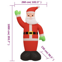 Produktbild för Uppblåsbar jultomte med LEDs 1000 cm