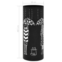 Produktbild för Paraplyställ kvinnor stål svart