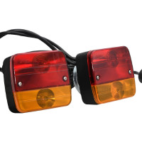 Produktbild för Släpvagnsbelysning 2st röd 10,5x7,5x10cm 12V klassisk glödlampa