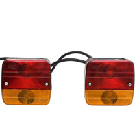 Produktbild för Släpvagnsbelysning 2st röd 10,5x7,5x10cm 12V klassisk glödlampa