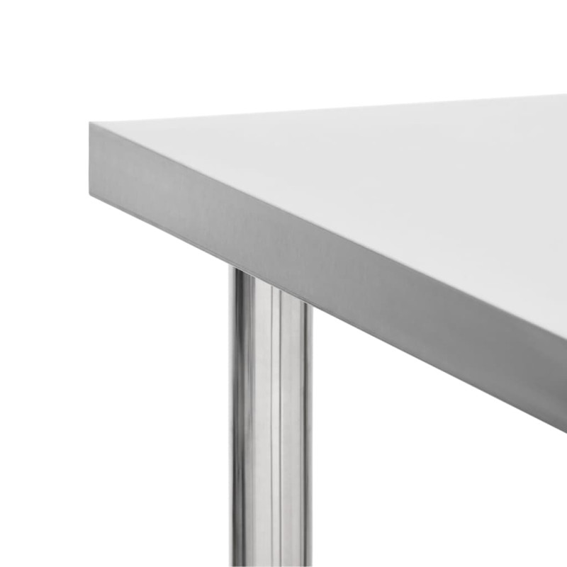 Produktbild för Arbetsbord med hjul 80x60x85 cm rostfritt stål