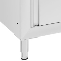Produktbild för Arbetsbord med skåp för storkök 60x60x96 cm rostfritt stål