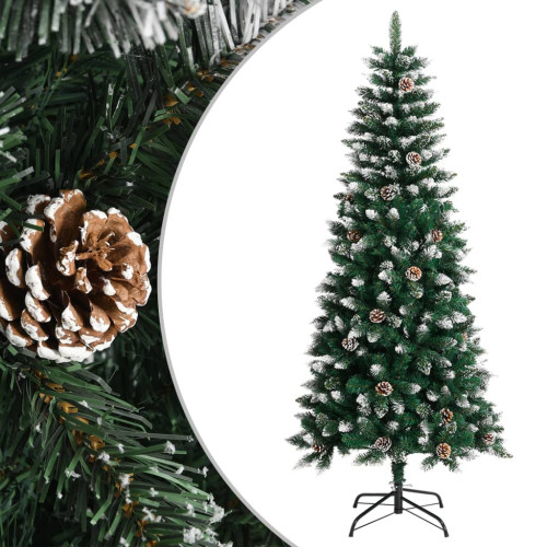 vidaXL Plastgran med fot grön 150 cm PVC - Julgranar & tillbehör