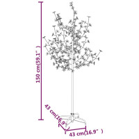 Produktbild för Körsbärsträd med LED varmvit 120 lysdioder 150 cm