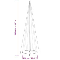 Produktbild för Julgranskons kallvit 1134 lysdioder 230x800 cm