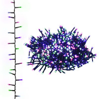 Produktbild för Kompakt ljusslinga med 1000 LED flerfärgad pastell 25 m PVC