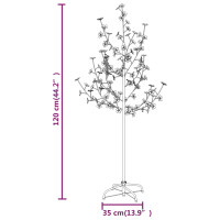 Produktbild för Körsbärsträd med LED varmvit 84 lysdioder 120 cm