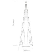 Produktbild för Julgranskon 752 färgglada LEDs 160x500 cm