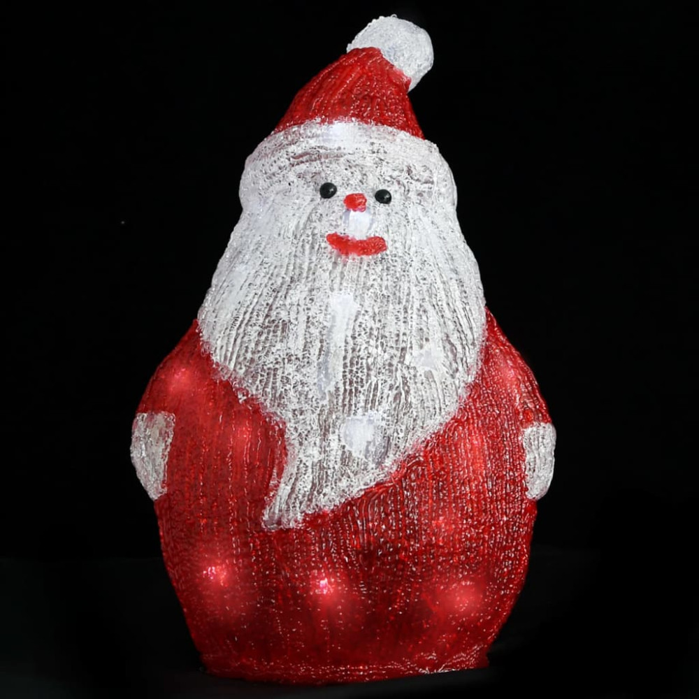 Produktbild för Jultomte med LED-belysning akryl inne/ute 28 cm