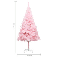 Produktbild för Plastgran med fot rosa 240 cm PVC