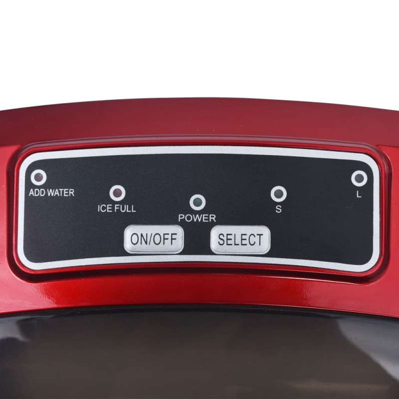 Produktbild för Ismaskin röd 2,4 L 15 kg / 24 h