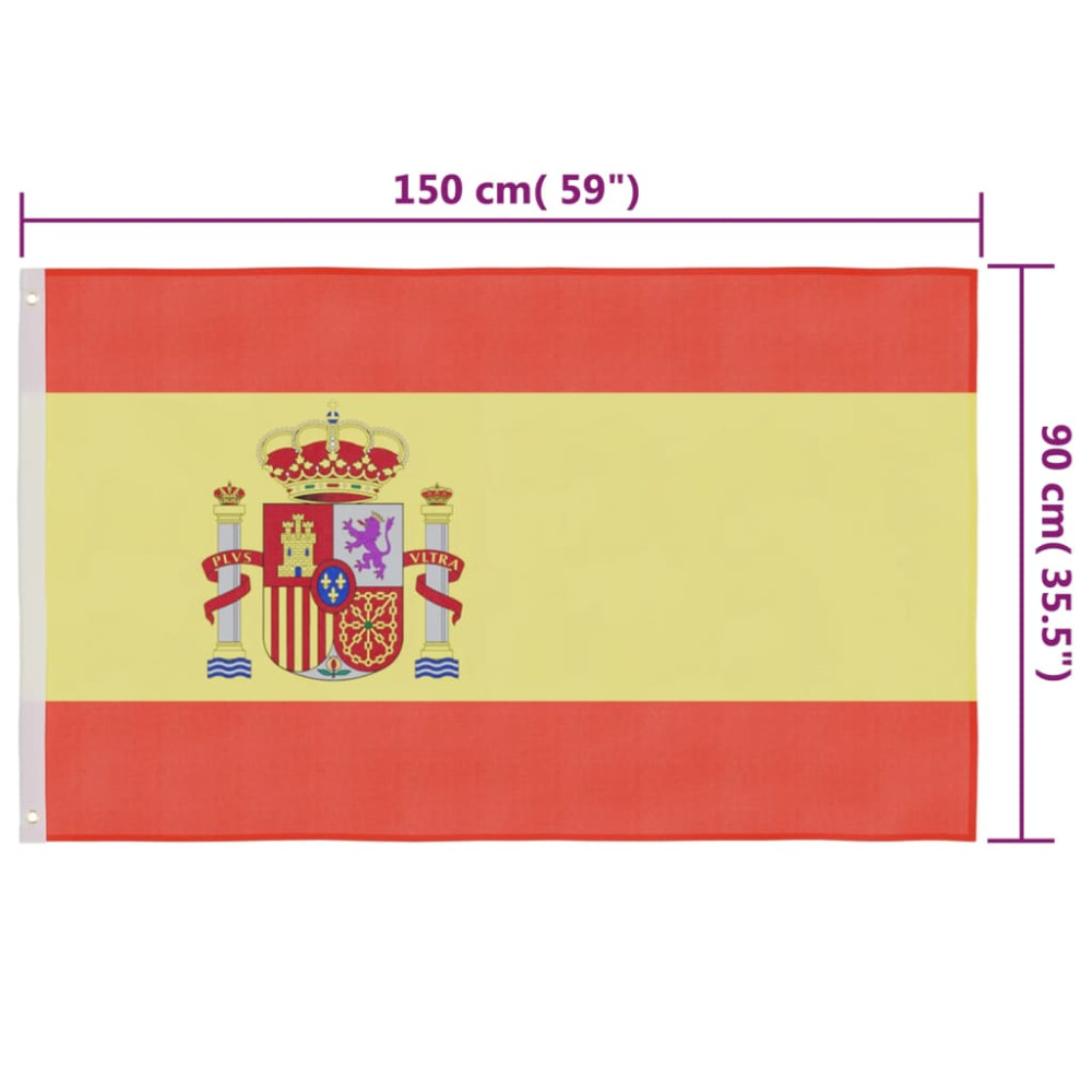 Produktbild för Spaniens flagga 90x150 cm