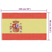 Produktbild för Spaniens flagga 90x150 cm