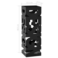 Produktbild för Paraplyställ design stål svart