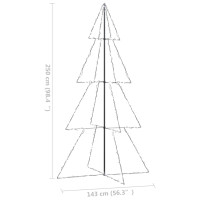 Produktbild för Ljuskon för julgran 360 LED inne/ute 143x250 cm