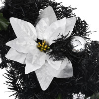 Produktbild för Julbåge med LED svart 90 cm PVC
