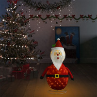 Produktbild för Dekorativ jultomte med LED lyxigt tyg 90 cm