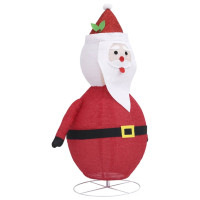 Produktbild för Dekorativ jultomte med LED lyxigt tyg 90 cm