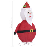Produktbild för Dekorativ jultomte med LED lyxigt tyg 90 cm
