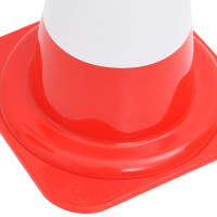 Produktbild för Trafikkoner 4 st röd och vit 50 cm