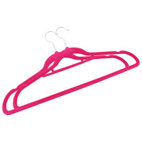 Produktbild för Klädgalgar 100 st halkfria rosa sammet